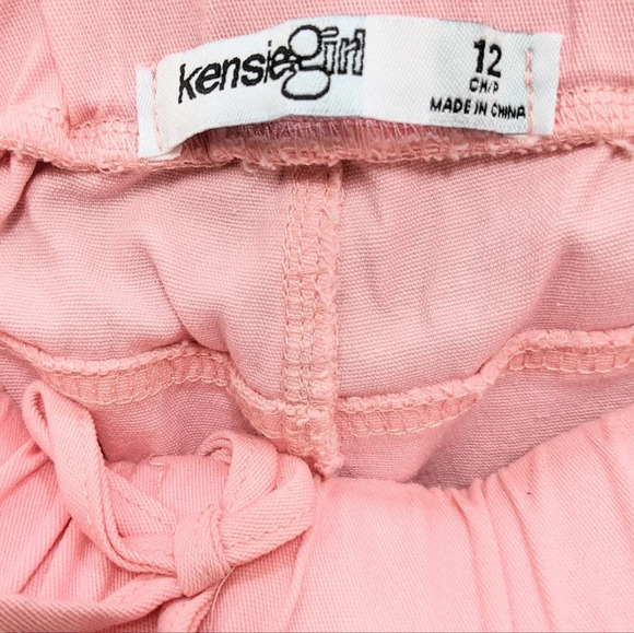 Girls 6 Pockets Pink Cargo Pants - Picture 4 of 9